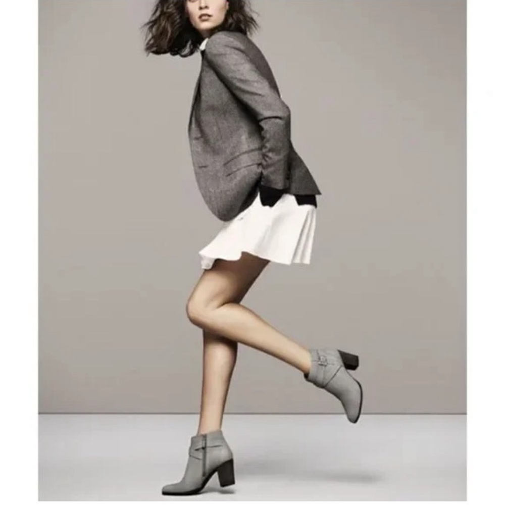 Cole Haan Cassidy Strap Bootie Iron Steel Nubuck Size 8.5 B